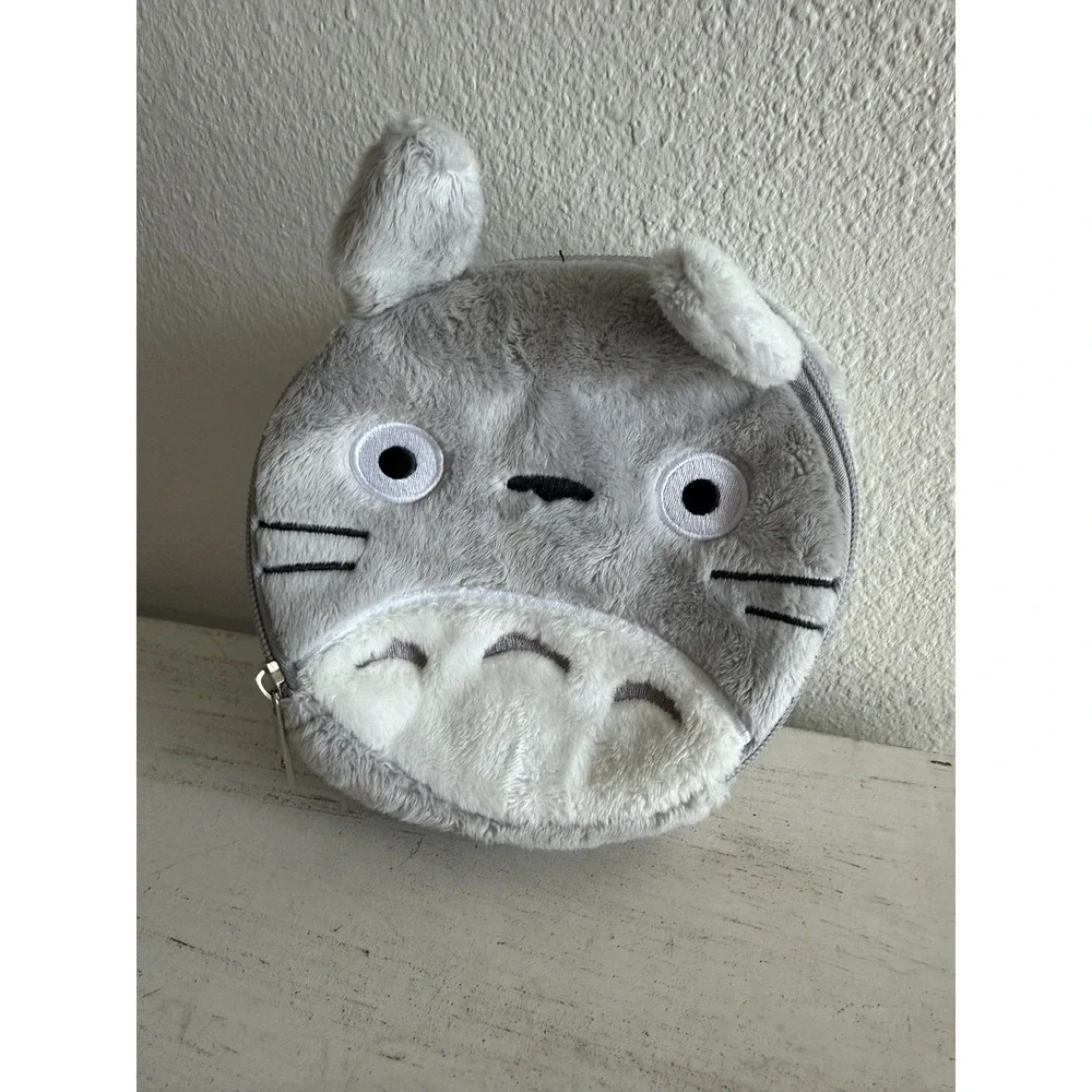 Studio Ghibli My Neighbor Totoro Figural Fuzzy Makeup Bag Lunch Bag‎